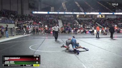 95 lbs Semifinal - Jase Keim, Nemaha County vs Reed Mansholt, Smith