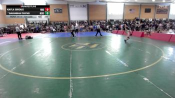 120 lbs Consi Of 8 #1 - Kayla Giroux, Winslow High School vs Savannah Thyng, Massabesic