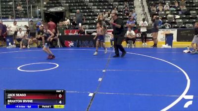 71 lbs 3rd Place Match - Jack Seago, MO vs Braxton Irvine, IA