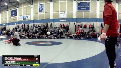 84 lbs Round 2 (4 Team) - Grayson Babjak, Bulldog Premier Wrestling Club vs Micah Stith, Penn Wrestling Club