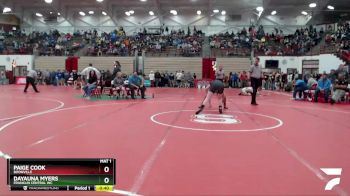 136 lbs Champ. Round 1 - Paige Cook, Boonville vs Dayauna Myers, Franklin Central WC