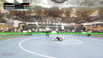 113 lbs Champ. Round 1 - Leo Collette, Belleville-Republic County HS vs Jesse Miller, Onaga HS
