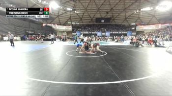Girls 4A 140 lbs Champ. Round 2 - Taylor Higuera, South Kitsap (Girls) vs Rubylove Koch, Curtis (Girls)