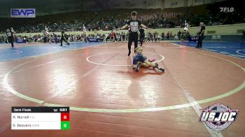 40 lbs Semifinal - Remi Norrell, F-5 Grappling vs Sadie Beavers, Harrah Little League Wrestling