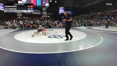 110 lbs Champ. Rd Of 64 - Selena Batres, CT vs Aya Yoshitake, CA