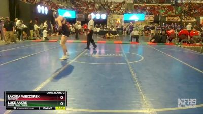 AA - 152 lbs Cons. Round 2 - Lakoda Wieczorek, Flathead vs Luke Aakre, Great Falls / MSDB