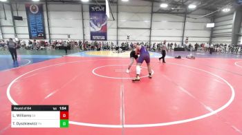 220 lbs Round Of 64 - LeFabian Williams, GA vs Troy Dyszkiewicz, TN