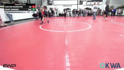 90-98 lbs Quarterfinal - Acelynn Hauenstein, Tiger Trained Wrestling vs Brady Hembree, Wyandotte Youth Wrestling