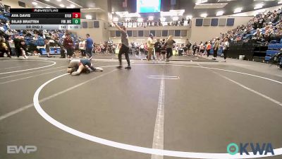 100 lbs Rr Rnd 2 - Ava Davis, Kingfisher YellowJackets vs Silas Bratten, Jacket Wrestling Club
