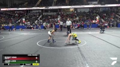 61 lbs Cons. Round 1 - Quincy King, Bobcat vs Asher Loos, Carroll