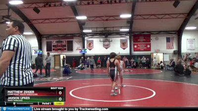 8 lbs Round 2 - Matthew Zeiger, Camp Point Youth Wrestling vs Jaxson Ufkes, West Hancock