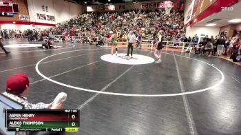 115 lbs Quarterfinal - Alexis Thompson, Pinedale vs Aspen Henry, Thunder Basin