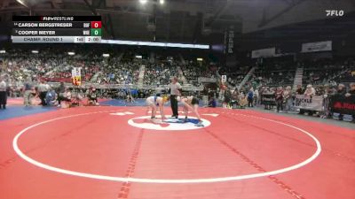 3A-132 lbs Champ. Round 1 - Cooper Meyer, Wheatland vs Carson Bergstreser, Buffalo