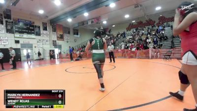 145 lbs Champ. Round 1 - Marilyn Hernandez, Garden Grove vs Wendy Rojas, Schurr