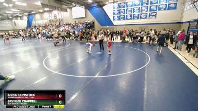 90 lbs Quarterfinal - Aspen Comstock, Wasatch Wrestling Club vs Brynlee Chappell, Box Elder Stingers