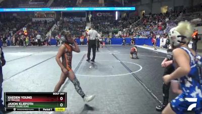 70 lbs Cons. Semi - Jaxon Kliefoth, Kansas Young Guns vs Xaeden Young, OZ Trojans