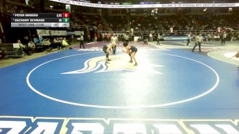 I-165 lbs 5th Place Match - Peter Mikedis, Bellmore JFK vs Zachary Schrage, Horseheads