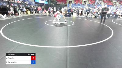 150 lbs Cons 64 #2 - Jackson Todd, IN vs Izaiah Zaitouni, FL