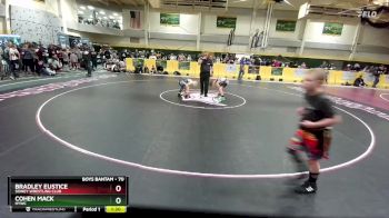 70 lbs Champ. Round 1 - Bradley Eustice, Sidney Wrestling Club vs Cohen Mack, HYWC