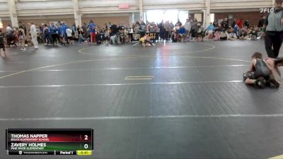 53 lbs Round 1 - Zavery Holmes, Pine River Elementary vs Thomas Napper, Balck Elementary School