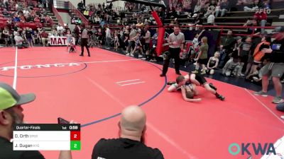 85 lbs Quarterfinal - Derek Orth, Sperry Wrestling Club vs Jackson Dugan, Kansas Young Guns