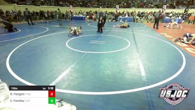 75 lbs Semifinal - Ryder Padgett, Team Tulsa Wrestling Club vs Croix Fendley, Team Conquer Wrestling