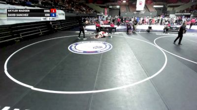 165 lbs Skyler Madsen, SCVWA - Santa Clara Valley Wrestling Association vs David Sanchez, KCWA - Kern County Wrestling Association