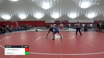 141 lbs Prelims - Marcus Jean Baptiste, Finger Lakes RTC vs Danny Bertoni, Univ Of Maryland