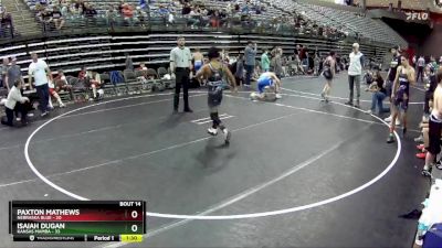 112 lbs Round 5 (6 Team) - Isaiah Dugan, Kansas Mamba vs Paxton Mathews, Nebraska Blue