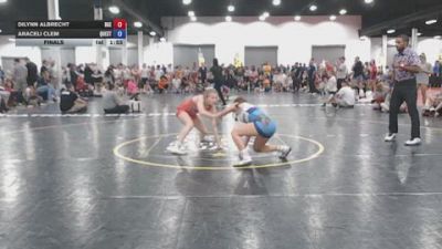 110 lbs Final - Dilynn Albrecht, Badger Girls Elite - GK12E vs Araceli Clem, Quest - GK12E