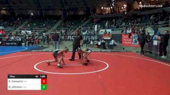 76 lbs Consolation - Aaron Camacho, Bolingbrook Jr Raiders vs Brock Johnson, Paola WC