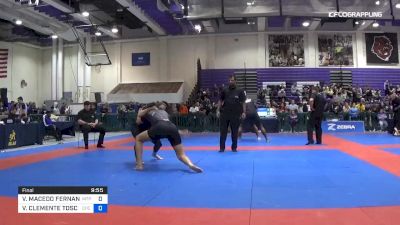 VERONICA MACEDO FERNANDEZ vs VEDHA CLEMENTE TOSCANO 2019 Pan IBJJF Jiu-Jitsu No-Gi Championship