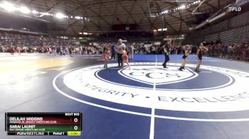82 lbs 2nd Place Match - Delilah Wiggins, Hoquiam Jr. Grizzly Wrestling Club vs Sarai Launit, Mat Demon Wrestling Club