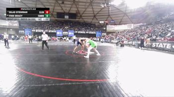 Boys 2A 285 lbs Champ. Round 1 - Finn Bracy, Tumwater vs Silas Stewman, Ellensburg