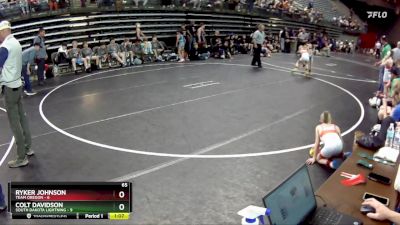 65 lbs Round 5 (6 Team) - Colt Davidson, South Dakota Lightning vs Ryker Johnson, Team Oregon