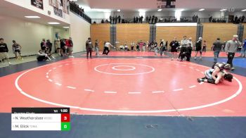 100 lbs Quarterfinal - Nick Weathersbee, Woodland Wrestling vs Mason Glick, Tomahawk Wrestling Club