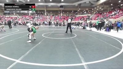 50 lbs Champ. Round 1 - Georgia Howell, Henryetta Knights vs Genevieve Duling, Carroll
