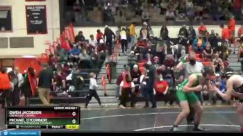170 lbs Champ. Round 1 - Owen Jacobson, Chicago (MT. CARMEL) vs Michael O?Connor, New Lenox (PROVIDENCE CATHOLIC)