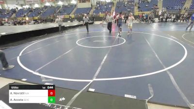 125 lbs Consi Of 16 #2 - Asher Navratil, N/a vs Aiden Acosta, Severance Middle School