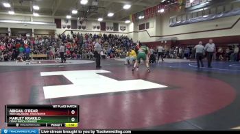136 lbs 1st Place Match - Abigail O`Rear, West Delaware, Manchester vs Marley Krakilo, Cedar Rapids Kennedy