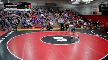 160 lbs Champ. Round 2 - Alec Anderson, Pine-Richland Hs vs Sutton Stoner, Butler