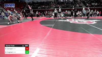 64 lbs Quarterfinal - Kael Camper, Caney Valley Wrestling vs Bentley Hughart, Raw Wrestling Club