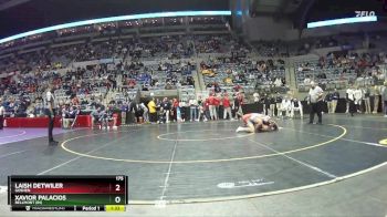 175 lbs Quarterfinal - Laish Detwiler, Goshen vs Xavior Palacios, Bellmont (IN)