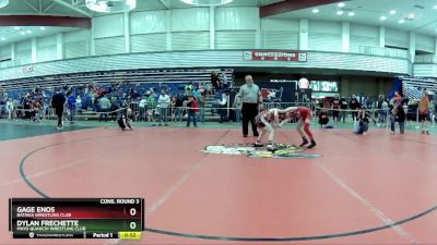 77 lbs Cons. Round 3 - Dylan Frechette, Mayo Quanchi Wrestling Club vs Gage Enos, Batavia Wrestling Club