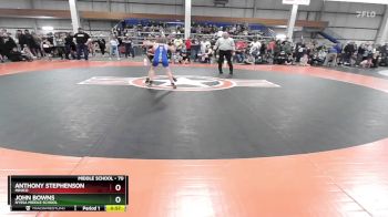 70 lbs Cons. Round 1 - Anthony Stephenson, Minico vs John Bowns, Nyssa Middle School