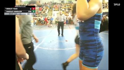 130 lbs Cons. Semi - Kenley Yoak, Logan Elm vs Hartley Winslow, Elgin Comets Youth Wrestling