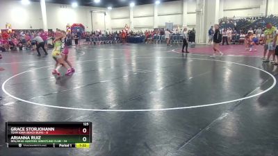 125 lbs Round 6 (8 Team) - Arianna Ruiz, RPA/Head Hunters Wrestling Club vs Grace Storjohann, Team Iowa Beach Bums