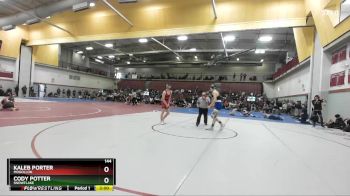 144 lbs Champ. Round 3 - KALEB PORTER, Mogollon vs Cody Potter, Snowflake