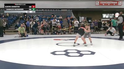 85 lbs Champ. Round 3 - Damacio Baysinger, Contenders Wrestling Academy vs Austin Johnston, Ground Zero Wrestling