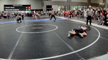 90 lbs Champ. Round 1 - Wyatt Hille, Bonner Springs vs Braxton Roberts, Rock Creek